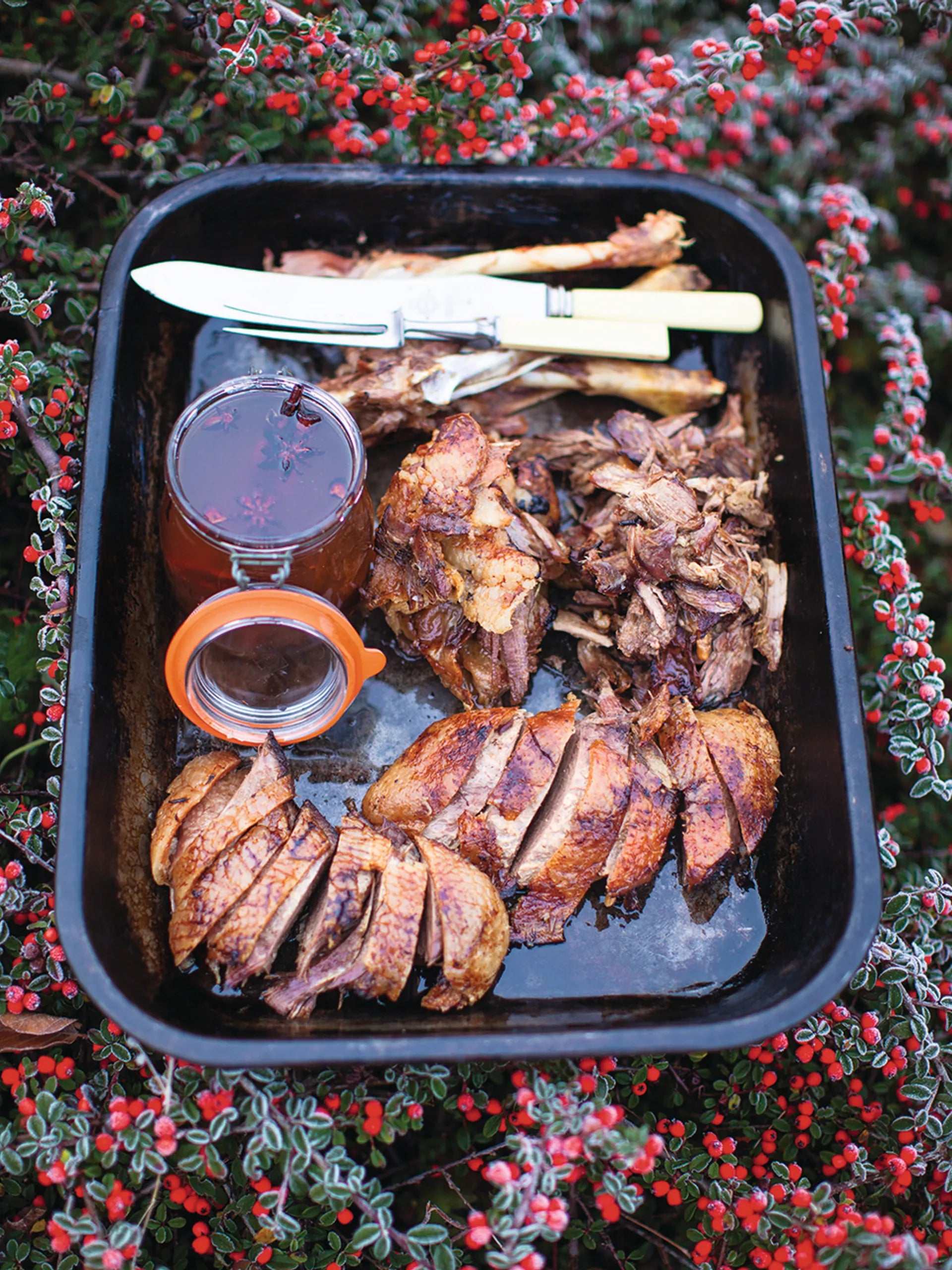 Roast Goose Slow-Cooked with Christmas Spices